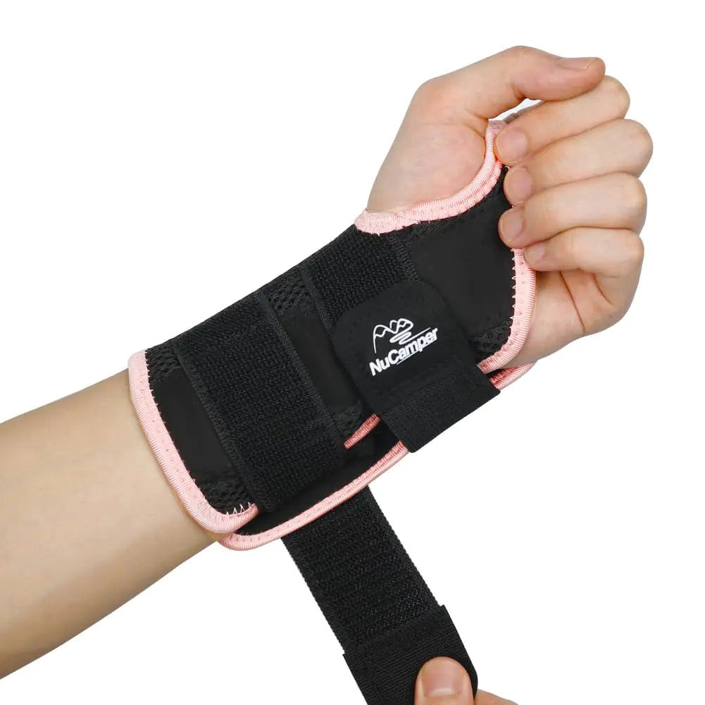 NuCamper Wrist Brace Carpal Tunnel Left Hand for Men WomenWrist Support Splint Hand Brace with Adjustable StrapsNight Sleep Support Arm Stabilizer with Compression Sleeve for TendonitisArthritisSprainsPain Relief