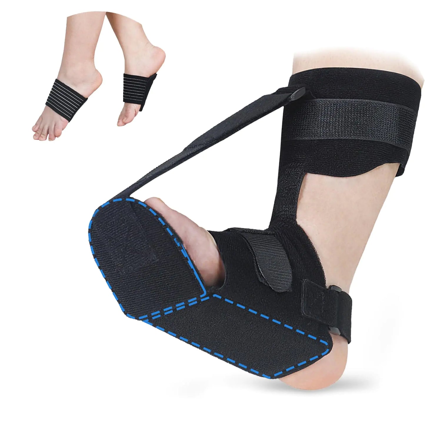 Aubanak Plantar Fasciitis Night Splint: Upgraded Plantar Fasciitis Brace - Adjustable Ankle Night Splint Support for Plantar Fasciitis Relief Heel