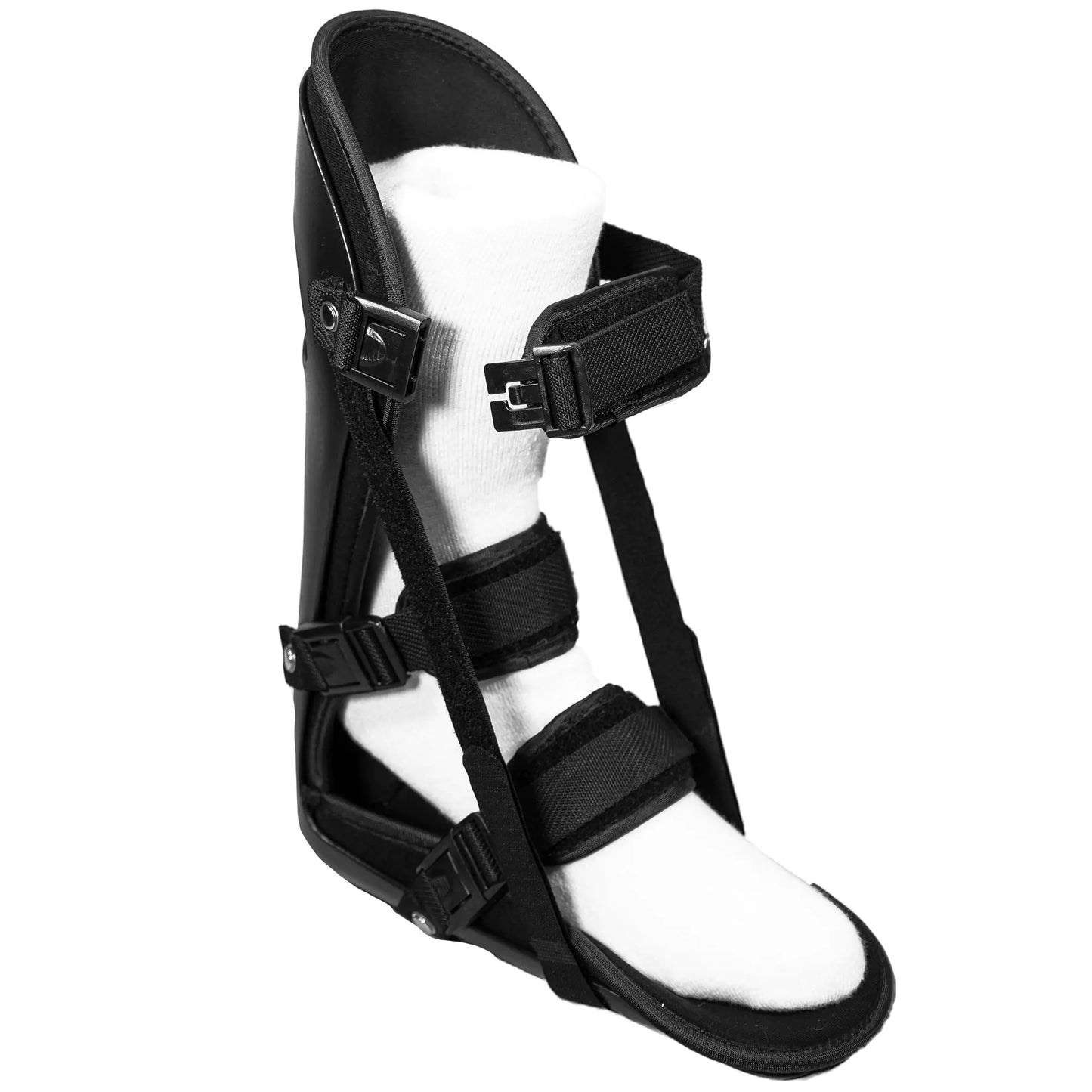 Brace On Adjustable Night Splint - Plantar Fasciitis Achilles Tendon Heel Spur and Foot Pain Relief Stretching Boot for Men and Women Black X-Large