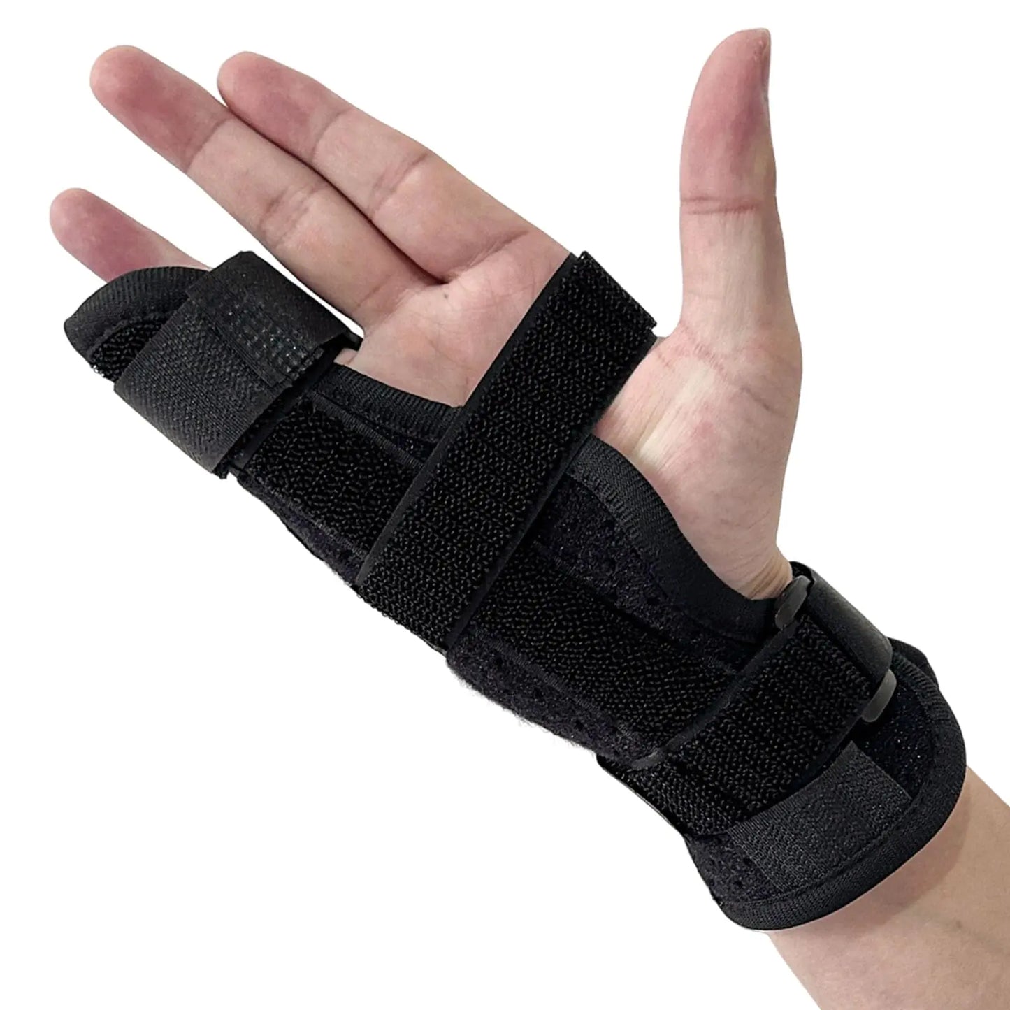 Kmtooon Boxer Break Metacarpal Splint Brace - 4th or 5th Finger Splint Support - Straightening for Trigger Finger Injury Fracture Broken Tendonitis - Adjustable Fit Right or Left (Large) (Medium)