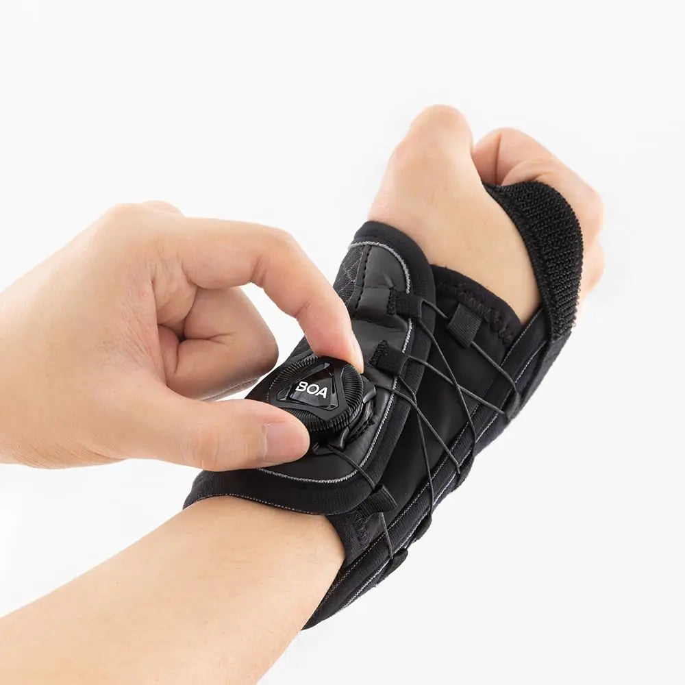 SOZO Boa Micro Adjustable Wrist Brace Support with Splint for Carpal Tunnel Tendonitis Arthritis Wrist Injury and Pain (Left Large)