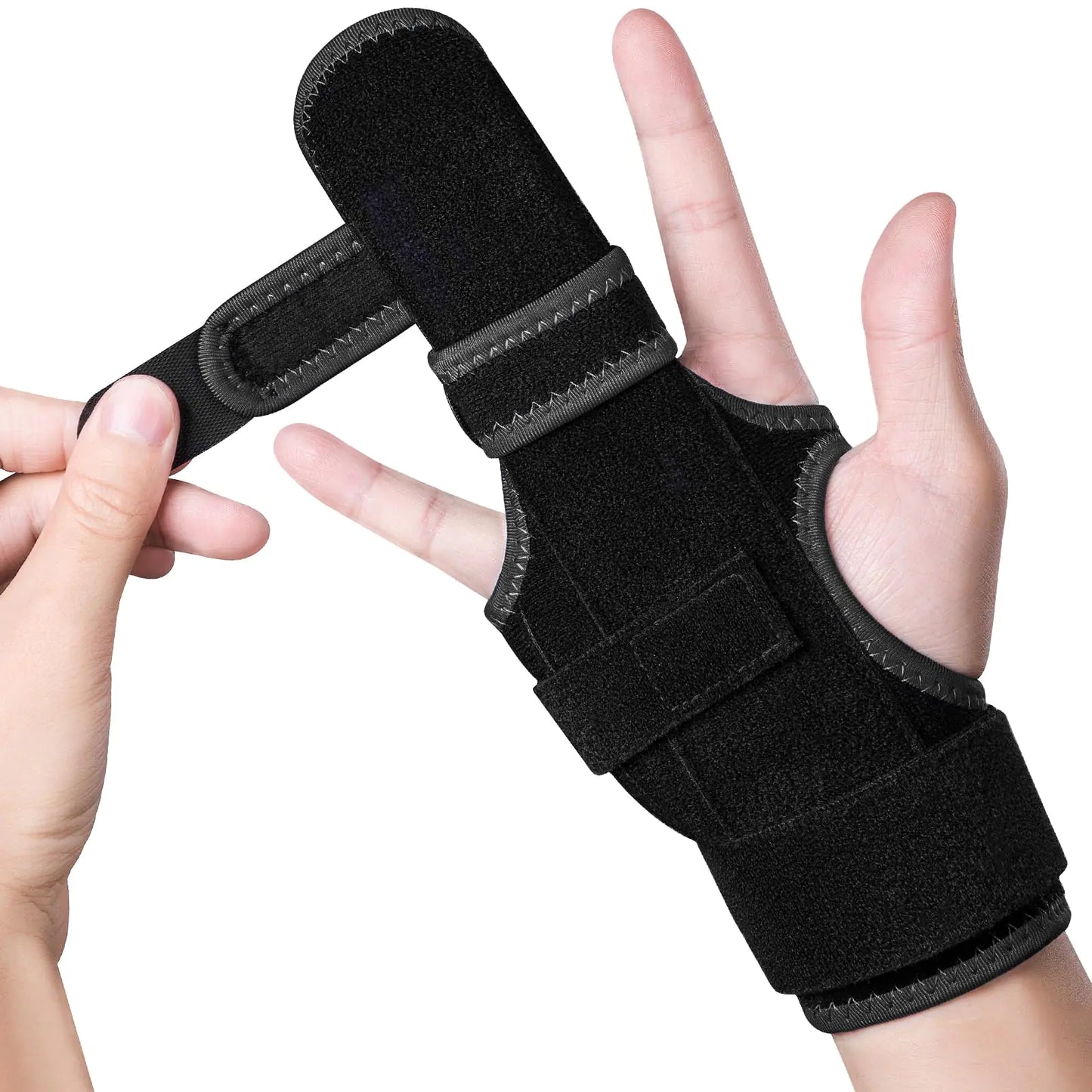 TISMOD Trigger Finger Splint: Support the Middle Index little or Ring Finger Hand Splint Brace-Treating Hand Fractures Arthritis Mallet Finger or Metacarpal Fractures (Right Hand)