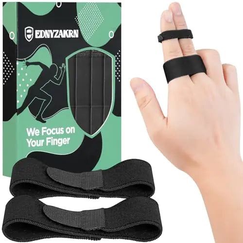 EDNYZAKRN 10 Pack Buddy Tape Finger Straps 2 Finger Splint for Broken Finger Trigger Finger Washable and Reusable Finger Brace for Joint Stabilizer for Sport Injured
