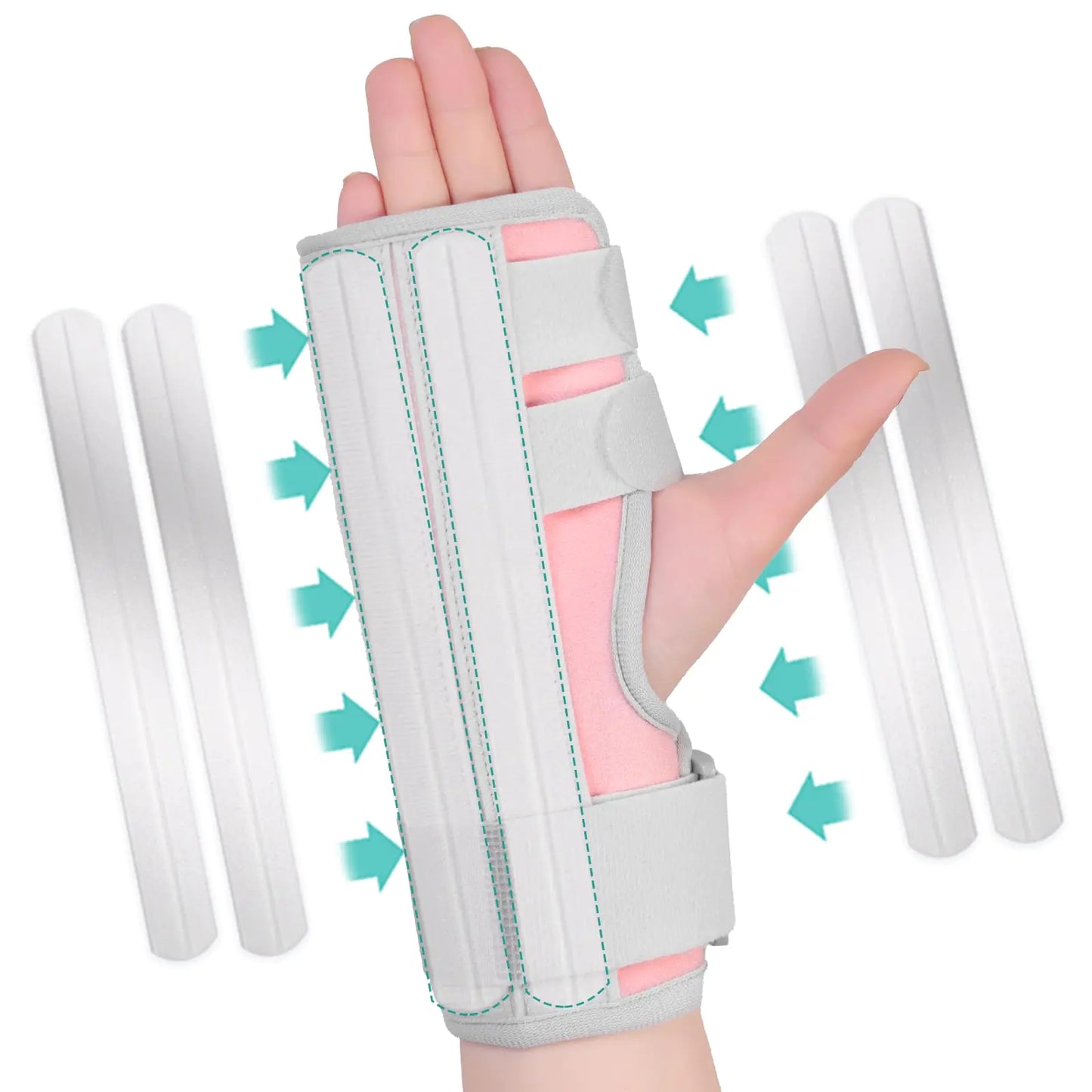 Lefeke Trigger Finger Splint Multi Finger Brace for Middle Index Pinky or Ring Fingers Hand Brace with Finger Support for Metacarpal Fracture Straightening Immobilizer for Broken Fingers