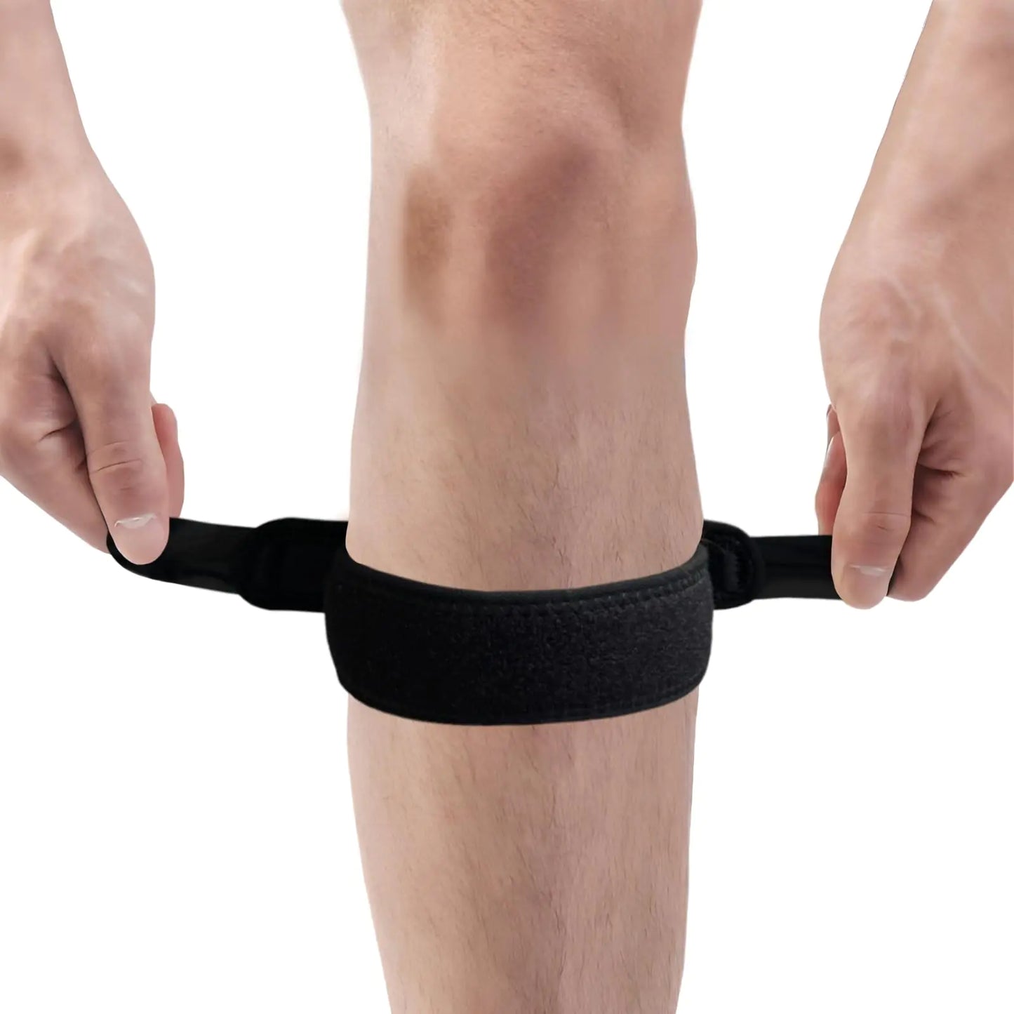Elastic Lower Leg Compression Support Strap band Calf Shin Splint Guard for Men and Women Shin Splint for Stabilising Ligament Joint Pain Relief Fitness Running Basketball WeightliftingClimbing Adjustable (Black)
