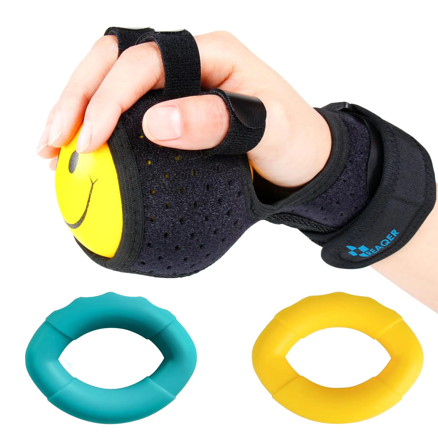 REAQER Anti-spasticity Ball Splint Hand Finger Orthosis For Stroke Hemiplegia Recovery Spasm Dystonia Hemiplegia Training Functional Impairment