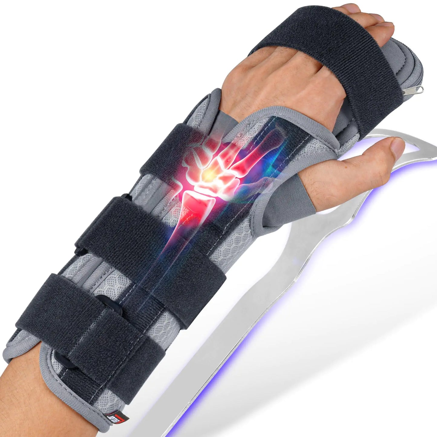 FEATOL Resting Hand Splint Stroke Hand Immobilizer For Men and Women,Wrist Finger Brace For Carpel Tunnel Stroke Recovery Left Hand Medium