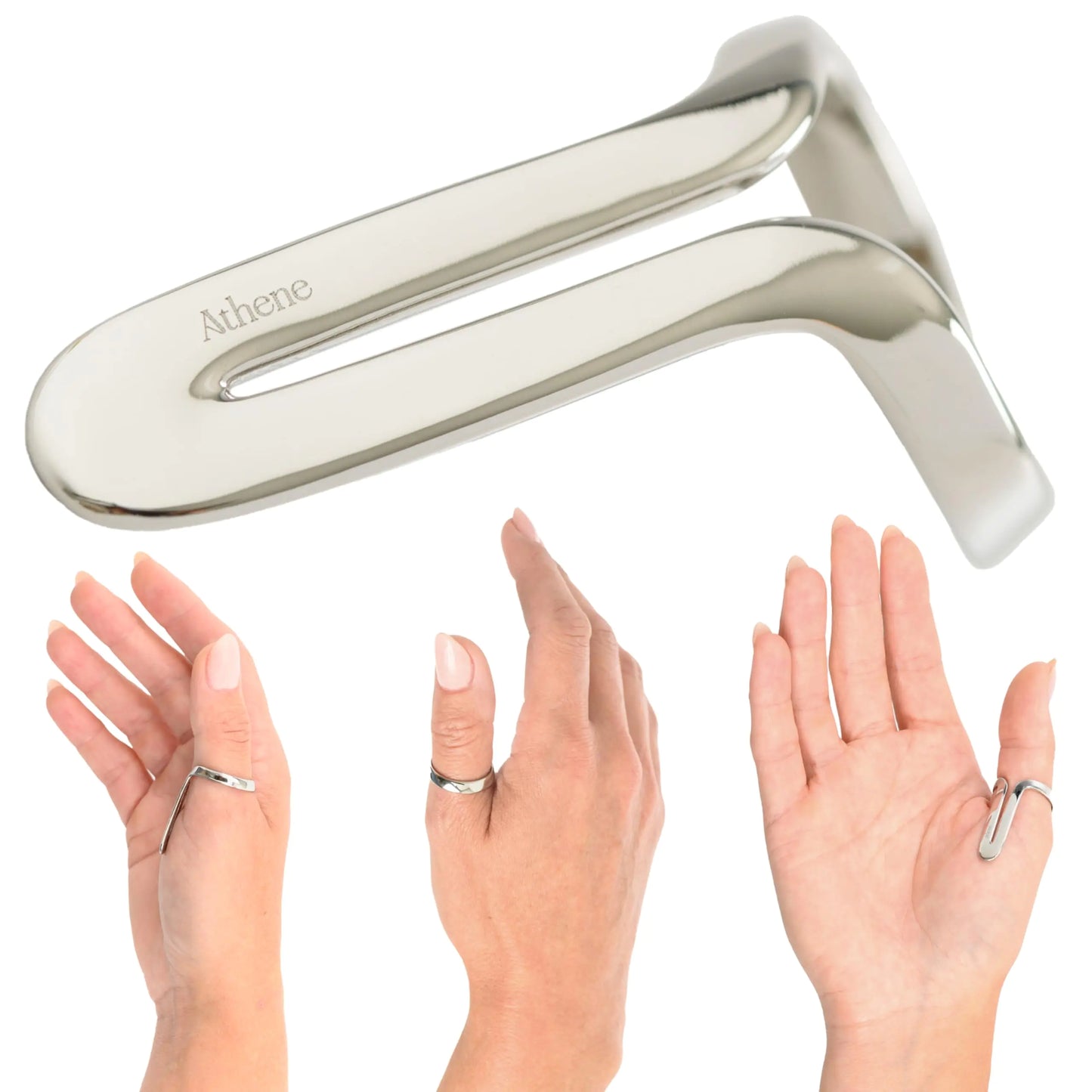 Athene CMC Thumb Brace for Joint Discomfort & Relief. An Elegant Comfortable Thumb Splint Designed to Maintain Full Hand Function Crafted from Premium Materials XS (Silver)