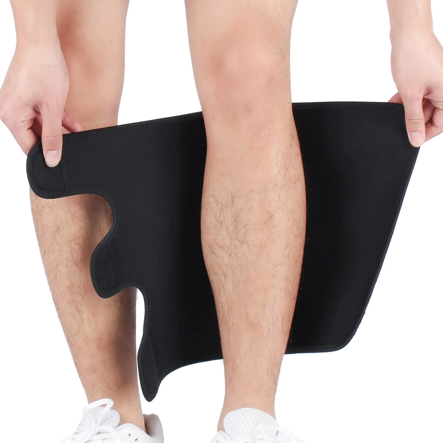 Calf Support Brace 2 PACK Adjustable Shin Splint Compression Wrap Sleeve for Pain Relief Hiking Training Men Women XXXL