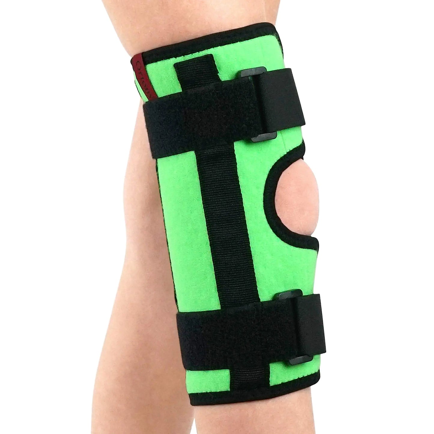 ORTONYX 13" Kids Knee Immobilizer Pediatric Brace - Breathable and Lightweight - Straight Leg Support - Knee Splint for Child / ACJB2117GN-2