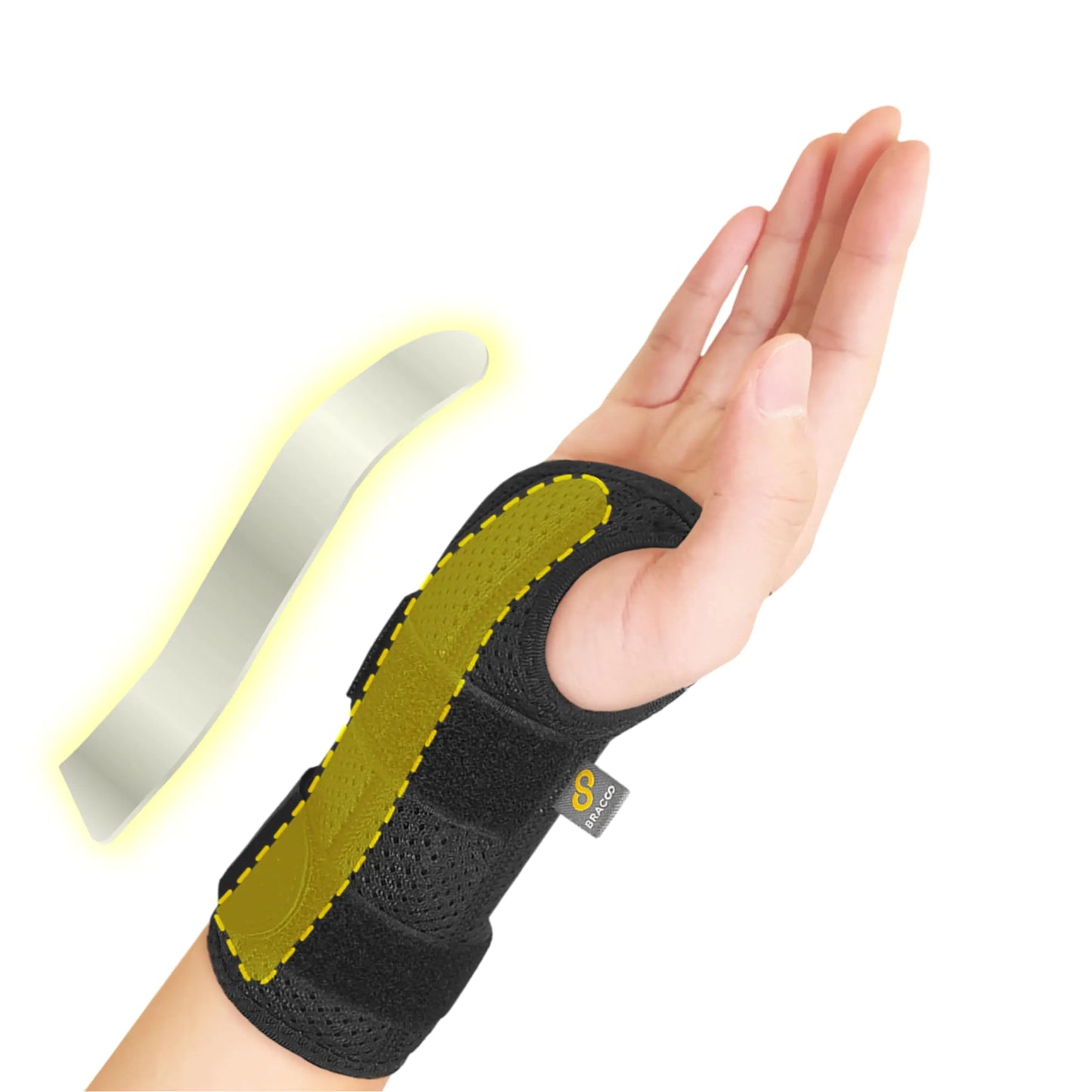 Bracoo Wrist Brace for Carpal Tunnel Day & Night Adjustable Wrist Support Wrap with Splint For Women Men Fit Right Left Hand Arthritis Tendonitis Sprain Carpal Tunnel Syndrome WB31