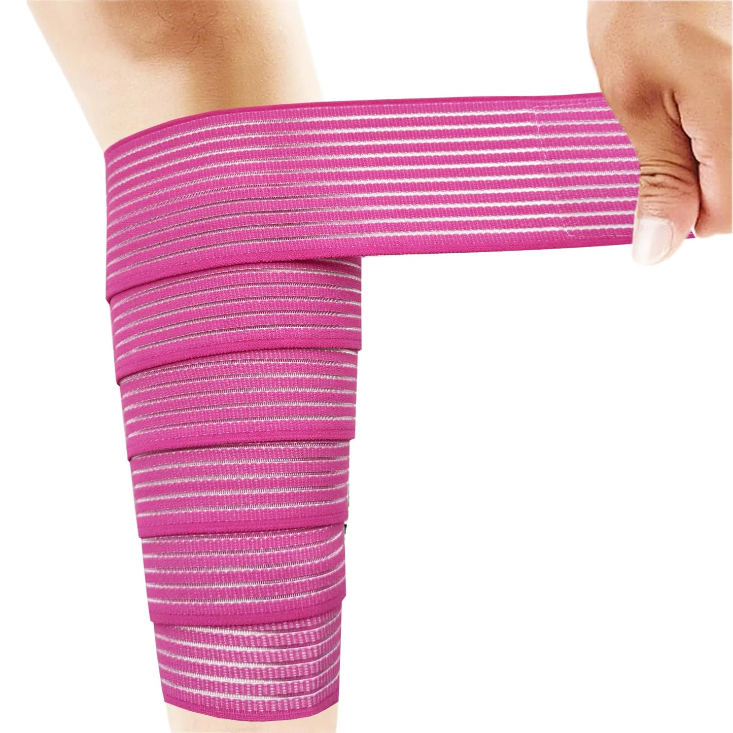 BANWMEN Elastic Lower Leg Calf Compression Support Bandage Sleeve Wrap for Women and Man Shin Splint Guard for Football Runner Basketball Volleyball Calf Pain Relief Adjustable Plus Size (Red)
