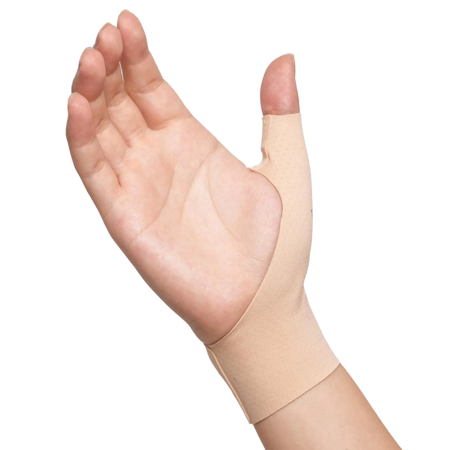 Velpeau Thumb and Wrist Compression Sleeve for Tendonitis (Pack of 2) Seamless Technology Gloves Wraps for Arthritis Pain Relief for Women & Men Splint Liner Fits Both Hands (Beige Long Type S)
