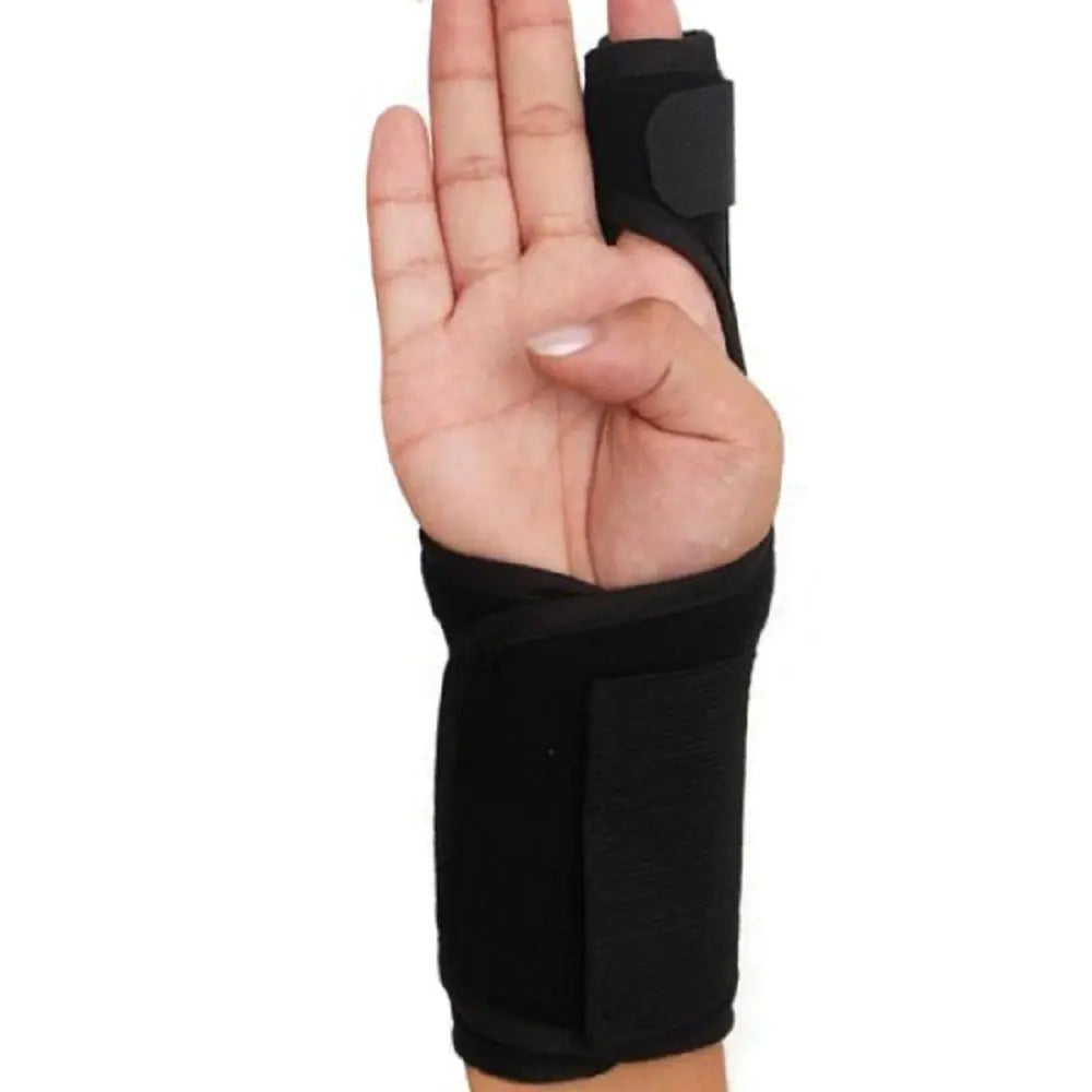 Index Finger SplintExtension Hand Splint Medical Enhanced Thumb Fixed Sleeve Breathable Protective Wrist Cover Brace for Trigger/Mallet Finger Rheumatoid Arthritis or Fractured Pain Relief (black1)