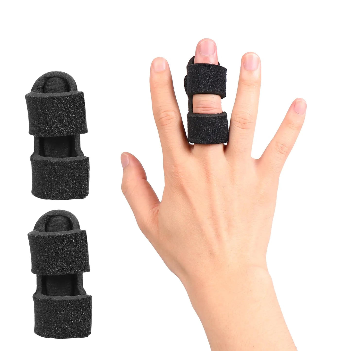 Cozyhealth Finger Splint (2 Pack) Universal Finger Straightener Broken and Trigger Finger Splints Finger Brace for Arthritis pain and Support Sprain Relief for Middle Index Ring Pinky Fingers