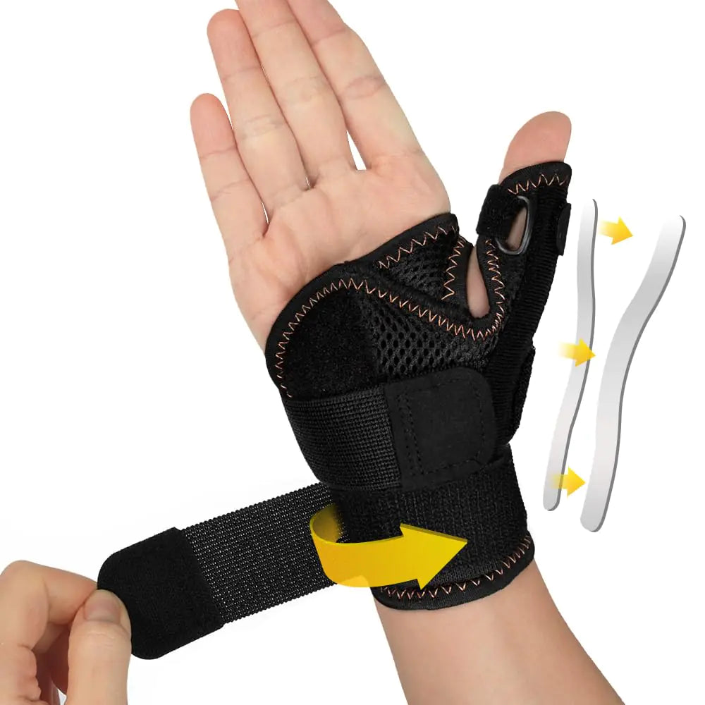 FITTOO Copper Infused Thumb & Wrist Brace for Men and Women - Comfortable CMC Thumb Brace Spica Splint for Pain Relief Tendonitis Right & Left Hand - Universal Size