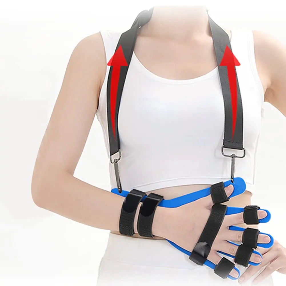 MEETCARE Hand Wrist Orthosis Separate Breathable Finger Splint Fingerboard Flex Spasm Extension Board Splint Finger Training Stroke Device Therapy for Both Finger FracturesWoundsHemiplegia