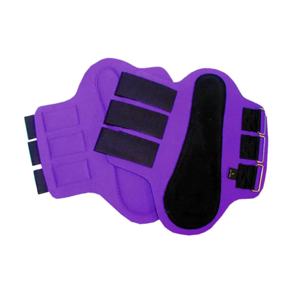 Intrepid International Splint Boots for Horses Horse Boots for Front Feet Horse Sport Boots Neoprene and Suede Leather for Exercise Trail Rides Training Jumping Large Purple