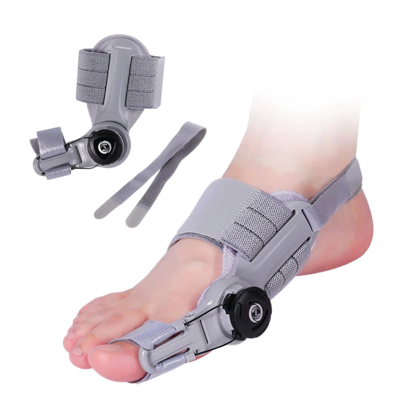 Bunion Corrector for Man and Women Big Toe Adjustable Bunion Splint for Bunion Relief Orthopedic Toe Straightener with Anti-slip Heel Strap and Silicone Pad Suitable for Left and Right Feet