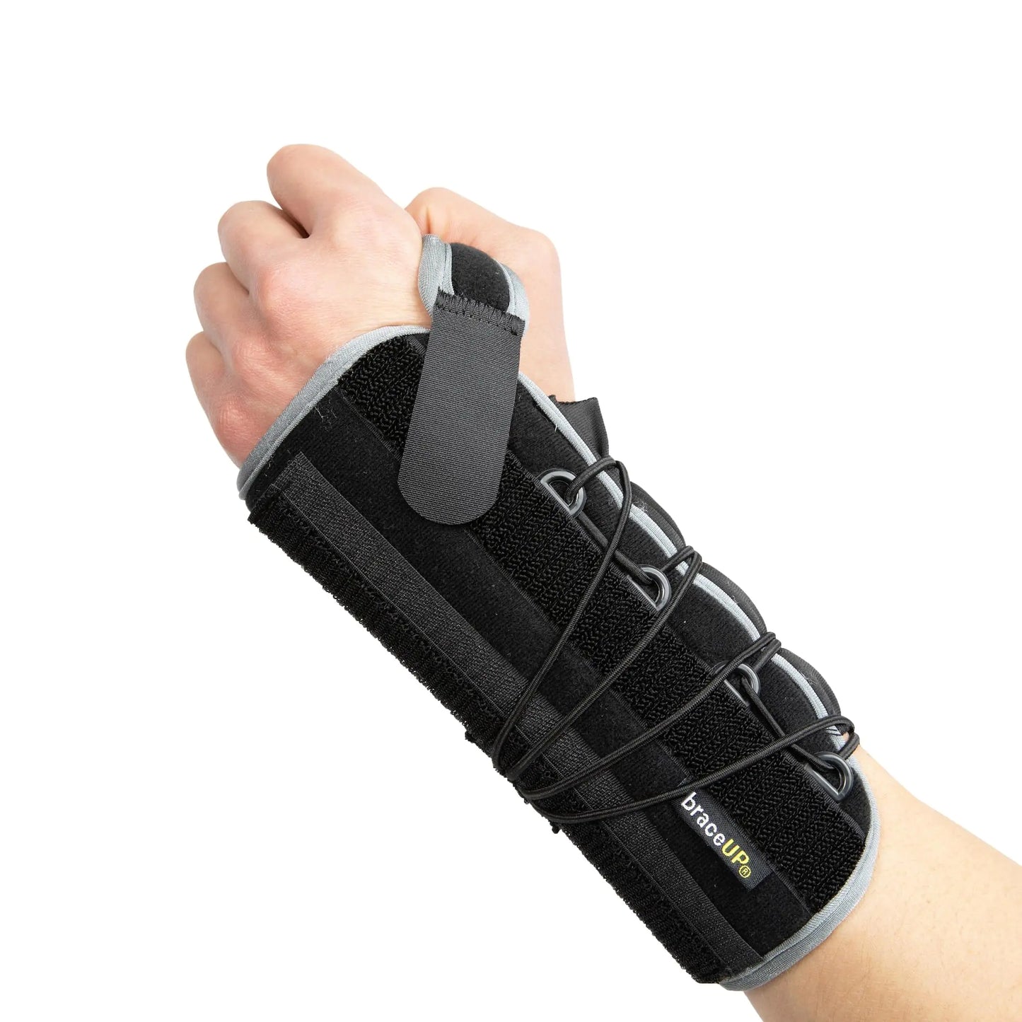 BraceUP Quick Wrap Wrist Brace for Carpal Tunnel Tendonitis and Arthritis – Hand and Wrist Support Splint (Left Hand)