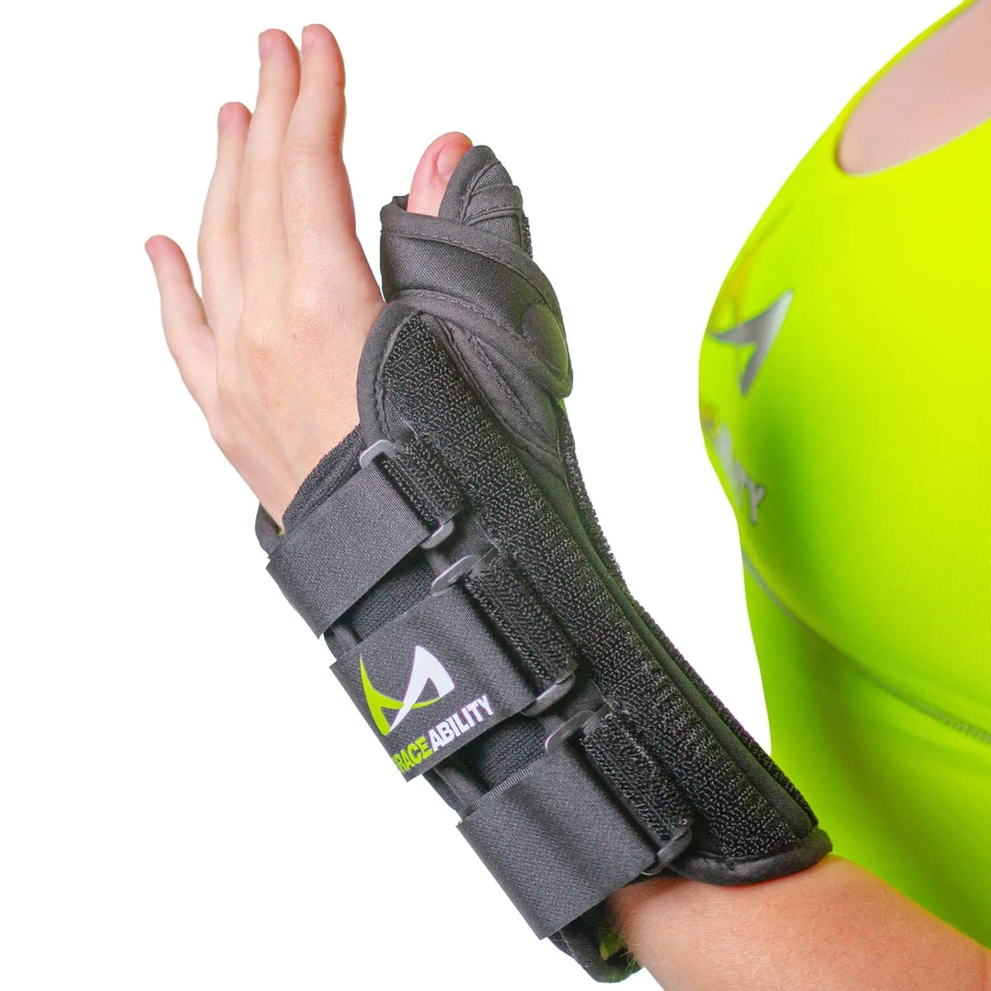 BraceAbility Thumb & Wrist Tendonitis Splint | Immobilizes Thumb Joint to Treat De Quervains Tenosynovitis Tendon Pain Swelling & Inflammatory Arthritis (XS - Left Hand)