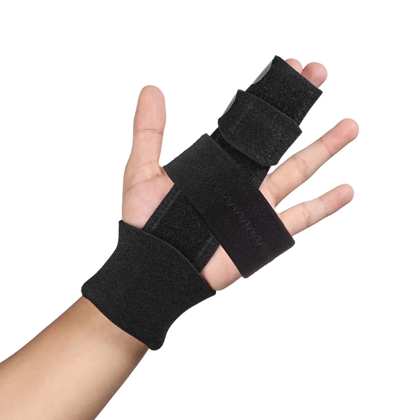 2 Finger Splint Adjustable Finger Brace Finger Metal Support for Broken Fingers Mallet Finger Splints Trigger Finger Straightener Arthritis Pain Relief Injury Fracture Sprains(S/M)