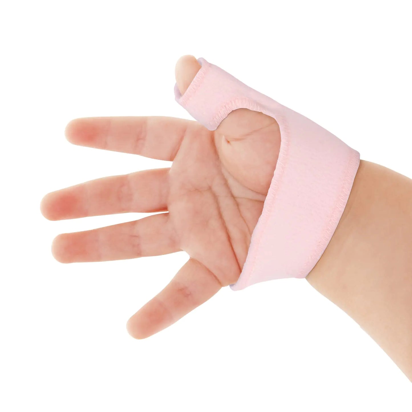Baby Thumb Brace Toddler Baby Finger Guard Baby Thumb Fix Brace with Breathable Wrist Band Infant Children Finger Thumb Support for Sprain Fracture Thumb Splint Beige(XS)
