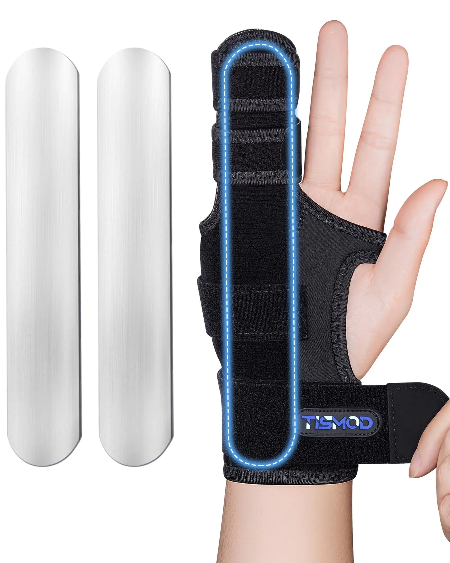 Finger Splint BraceSupports PinkyMiddleRingMetacarpals & KnucklesAdjustable Left Right Hand BracesStraightener for Trigger Fingers SplintsBrokenArthritisFractureSprainInjuryTendonitis