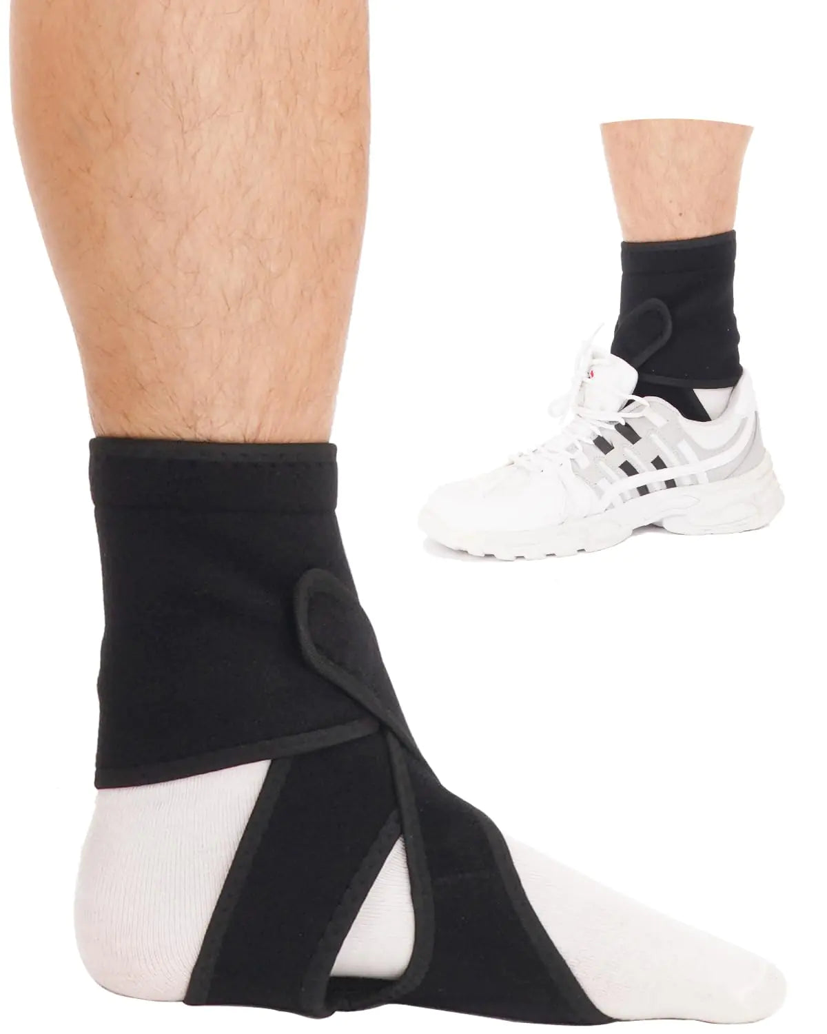 Furlove Drop Foot Brace AFO Foot Drop Brace for Walking Drop Foot Brace with Shoes Soft Night Splint for Foot Drop Foot Drop Brace for Sleeping Adjustable Ankle Brace (Left)