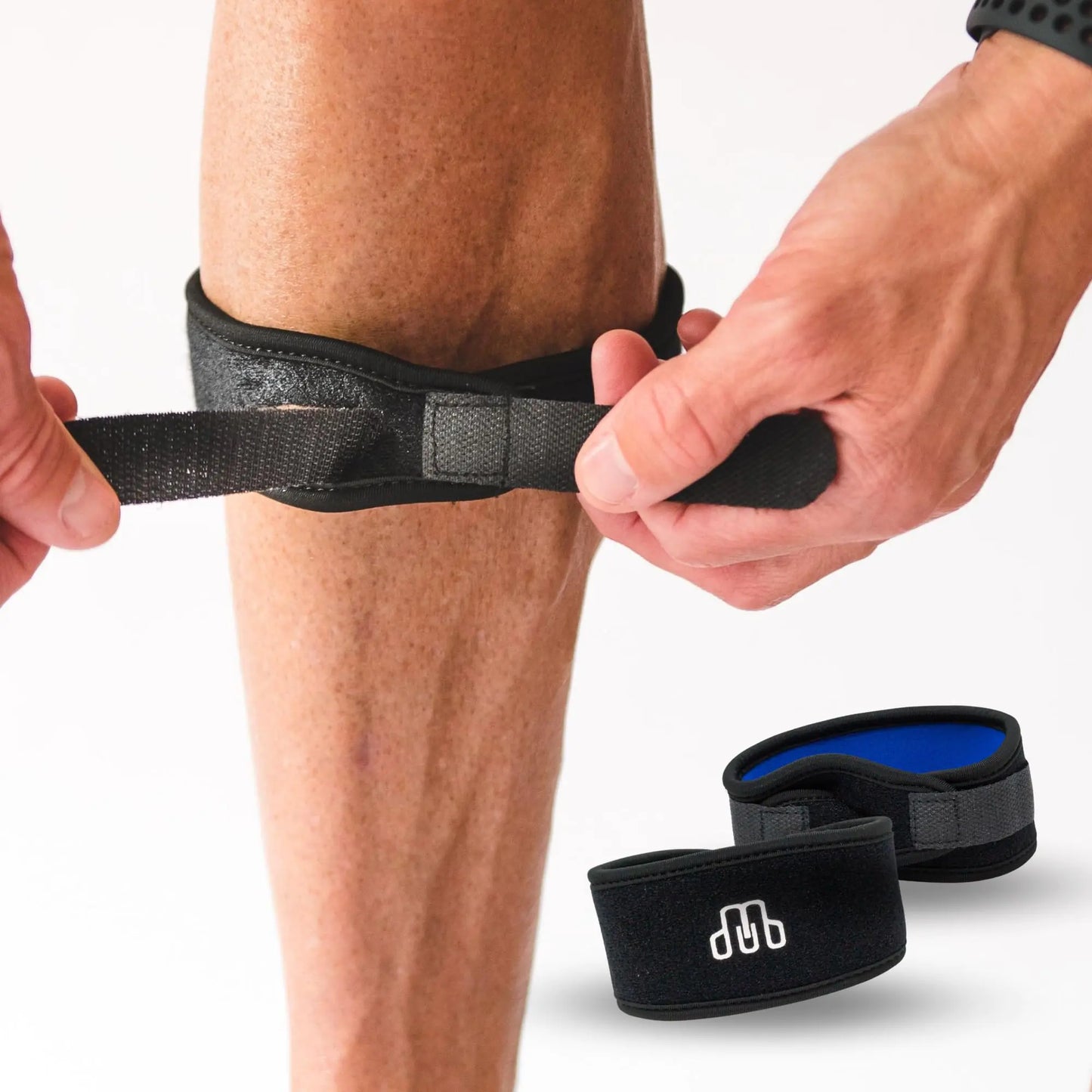 CROSSTRAP Shin Splint Support Strap | Adjustable Neoprene Shin Splint & Leg Compression Support Strap | For Strains Injuries Pain Pulled Muscles Torn Calf | For Men & Women | 2 Straps (Small)