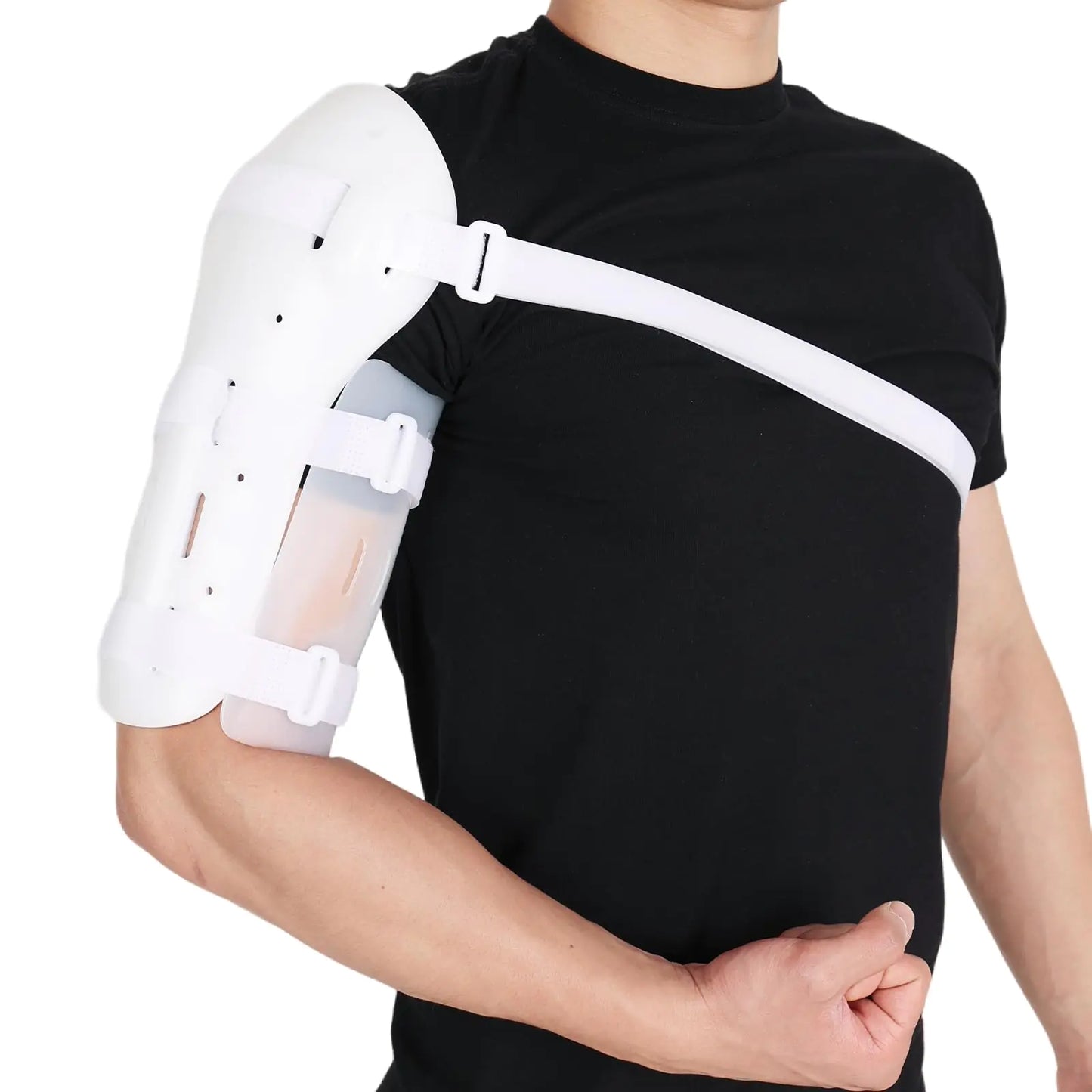 Orthomen Humeral Shaft Fracture Splint for Broken Upper Arm Bicep Sarmiento Brace Lightweight Breathable Long-Bone Humerus Fracture Splint Shoulder Support Brace for Men and Women Large