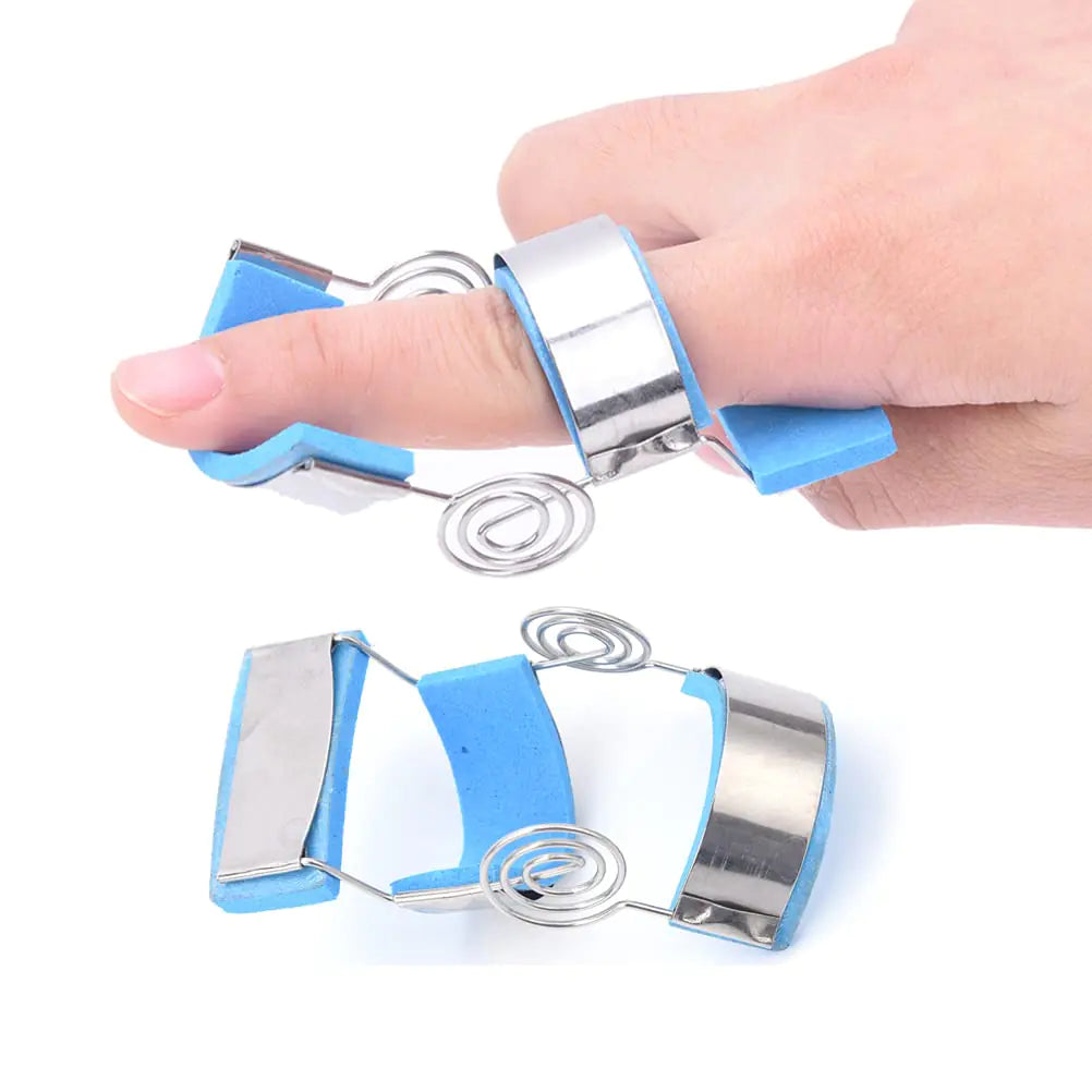 ALisasin Finger Straightener Splint Joint Support Brace Knuckle Recovery Rehabilitation Exercise Finger Joints Training Orthosis (M)