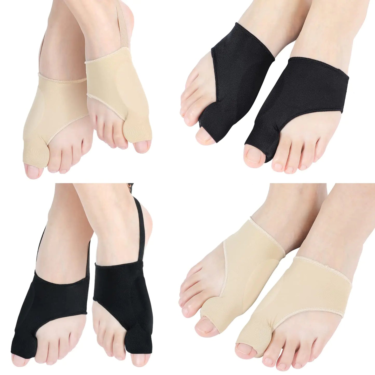 Tondiamo 4 Pairs Bunion Corrector for Women and Men Orthopedic Bunion Corrector Bunion Pain Relief Splint Big Toe Straightener Protector Foot Sleeve Hallux Valgus Correction for Men Women Support