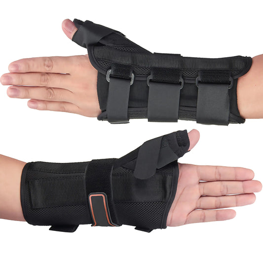 Wrist Brace with Thumb Spica Splint Wrist splint & Thumb Splint Brace and Stabilizer Relieve and Treat for De Quervains Tenosynovitis Arthritis Sprains Carpal Tunnel Pain Tendonitis （Left S）