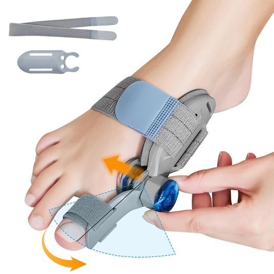 ZJGZF Bunion Corrector for Men and Women Big Toe Adjustable Knob Bunion Fix Splint for Bunion Relief Hallux Valgus Corrector Big Toe Straightener Treatmedy Bunion Corrector for Left/Right（Blue）