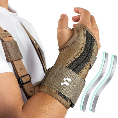 Fitomo Carpal Tunnel Wrist Brace for Work with Splint and Palm Cushion Wrist Pain Relief Support for Men and Women Ideal for Carpal Tunnel Tendinitis Arthritis (Right Hand L/XL)