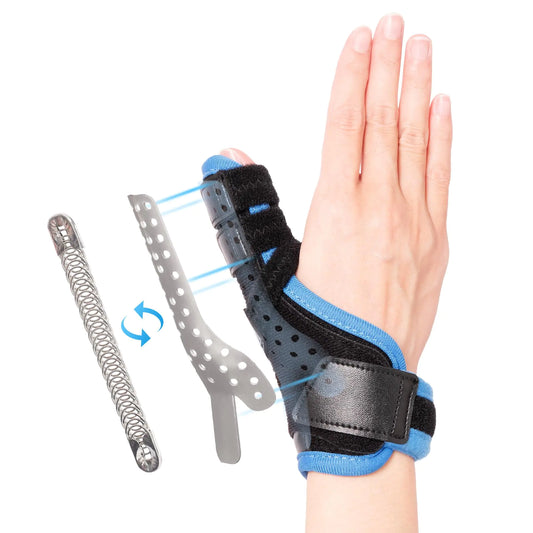 YiYame Trigger Thumb Splint Thumb Spica Splint-Dequervains Tendonitis CMC Joint Thumb Arthritis Brace Thumb Stabilizer for Broken Thumb Sprain Ligament Tears Fits Left & Right L/XL