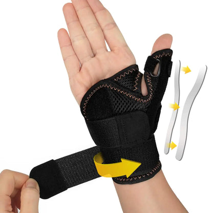 FITTOO Copper Infused Thumb & Wrist Brace for Men and Women - Comfortable CMC Thumb Brace Spica Splint for Pain Relief Tendonitis Right & Left Hand - Universal Size