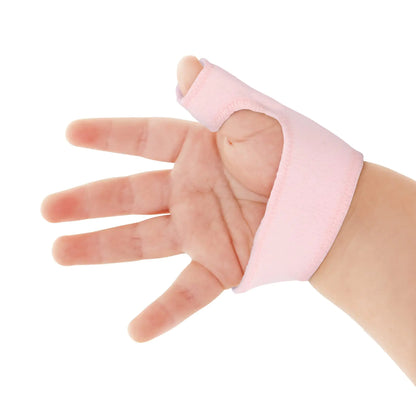 Baby Thumb Brace Toddler Baby Finger Guard Baby Thumb Fix Brace with Breathable Wrist Band Infant Children Finger Thumb Support for Sprain Fracture Thumb Splint Beige(XS)