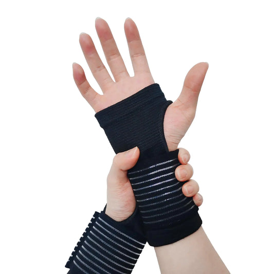 WOXVM 2 Pack Wrist Brace Compression Wrist Support Splint for Women Men Adjustable Wrist Strap Compression Wraps Fit Right Left Hand for Fitness Carpal Tunnel Arthritis Tendonitis Wrist Pain