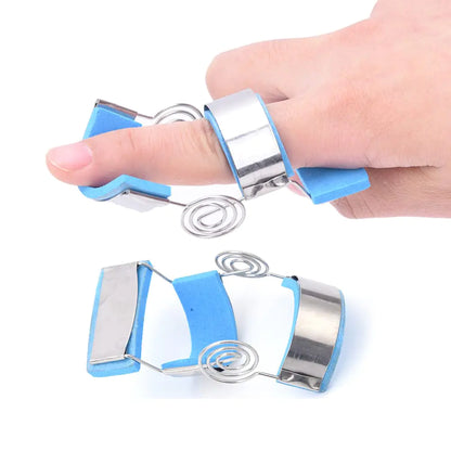 ALisasin Finger Straightener Splint Joint Support Brace Knuckle Recovery Rehabilitation Exercise Finger Joints Training Orthosis (M)