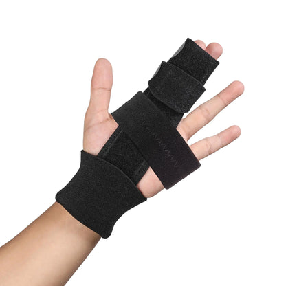 2 Finger Splint Adjustable Finger Brace Finger Metal Support for Broken Fingers Mallet Finger Splints Trigger Finger Straightener Arthritis Pain Relief Injury Fracture Sprains(S/M)